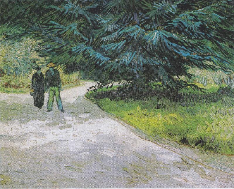 Vincent Van Gogh Couple in the Park at Arles